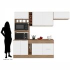 Cozinha Compacta 7 Portas 2 Gavetas Com Balcão Tampo Ferrara