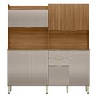 Cozinha Compacta 7 Portas 2 Gavetas Com Tampo Pitaya Demóbile