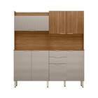 Cozinha Compacta 7 Portas 2 Gavetas Com Tampo Pitaya Demóbile