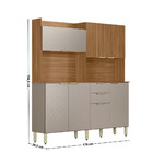 Cozinha Compacta 7 Portas 2 Gavetas Com Tampo Pitaya Demóbile