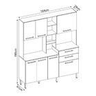 Cozinha Compacta 7 Portas 2 Gavetas Encanto Demóbile