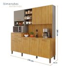 Cozinha Compacta 7 Portas 2 Gavetas Lagos Cinamomo / Cinza Ac