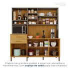 Cozinha Compacta 7 Portas 2 Gavetas Lagos Cinamomo / Cinza Ac