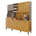 Cozinha Compacta 7 Portas 2 Gavetas Lagos Cinamomo / Cinza Ac