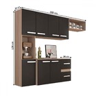 Cozinha Compacta 7 Portas 2 Gavetas Suspensa Armário E Balcão