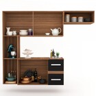 Cozinha Compacta 7 Portas 2 Gavetas Suspensa Armário E Balcão