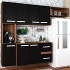 Cozinha Compacta 7 Portas 2 Gavetas Suspensa Armário E Balcão