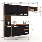 Cozinha Compacta 7 Portas 2 Gavetas Suspensa Armário E Balcão