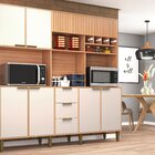Cozinha Compacta 7 Portas 3 Gavetas Emilia Freijó/off White