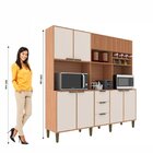 Cozinha Compacta 7 Portas 3 Gavetas Emilia Freijó/off White