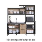 Cozinha Compacta 7 Portas 3 Gavetas Grafite/patina 2050 - Del