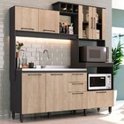 Cozinha Compacta 7 Portas 3 Gavetas Grafite/patina 2050 - Del