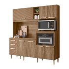 Cozinha Compacta 7 Portas 3 Gavetas Piata Nicioli Carvalho Rú