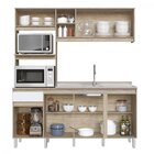 Cozinha Compacta 7 Portas E 1 Gaveta Anis Decibal Malbec/bran