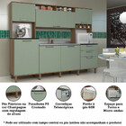 Cozinha Compacta 7 Portas E 2 Gavetas Lívia Luciane Móveis