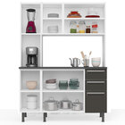 Cozinha Compacta 7 Portas E 3 Gavetas Roma -colormaq - Grafit