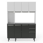 Cozinha Compacta 7 Portas E 3 Gavetas Roma -colormaq - Grafit