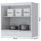Cozinha Compacta 80 Cm Americana 2 Portas 100% Mdf Branco Hp