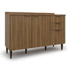 Cozinha Compacta 8 Peças 16 Portas 9 Gavetas Paris Nogal Manc