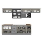 Cozinha Compacta 8 Peças Com Balcão E Tampo Para Cooktop Emil