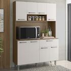 Cozinha Compacta 8 Portas 1 Gaveta 120cm 15011 Oak Off White