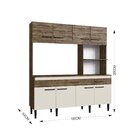 Cozinha Compacta 8 Portas 1 Gaveta 2 Nichos Luisa  Móveis Ita