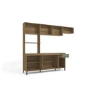 Cozinha Compacta 8 Portas 1 Gaveta Botanic Nogueira/verde Oli