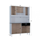 Cozinha Compacta 8 Portas 1 Gaveta Coral Poquema