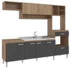 Cozinha Compacta 8 Portas 1 Gaveta Inova  Carvalho/grafite