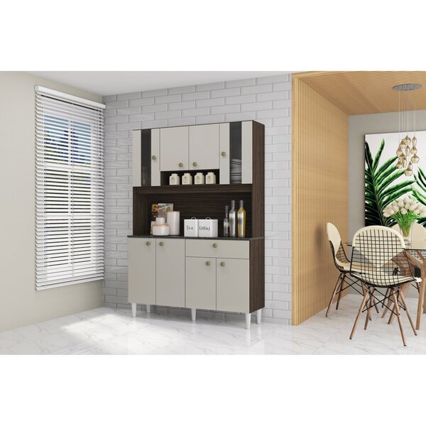 Cozinha Compacta 8 Portas 1 Gaveta Onix Poquema Moveis Chocol