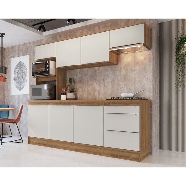 Cozinha Compacta 8 Portas 2 Gavetas Paola Mel/arenas