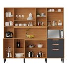 Cozinha Compacta 8 Portas 3 Gavetas 220cm Espaço Para Forno E