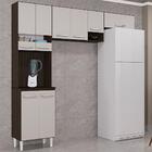 Cozinha Compacta 8 Portas 667 Castanha Off White Poqq