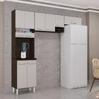 Cozinha Compacta 8 Portas 667 Castanha Off White Poqq