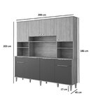 Cozinha Compacta 8 Portas E 2 Gavetas Agata Yescasa Freijó/ve