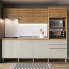 Cozinha Compacta 8 Portas E 2 Gavetas Gaia Decibal Naturalle/