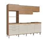 Cozinha Compacta 8 Portas E 2 Gavetas Gaia Decibal Naturalle/