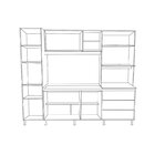 Cozinha Compacta 8 Portas E 3 Gavetas Vitória  Amêndoa/avelã