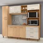 Cozinha Compacta 8 Portas E 3 Gavetas Vitória  Amêndoa/avelã