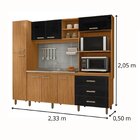 Cozinha Compacta 8 Portas E 3 Gavetas Vitória Freijó/preto