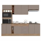 Cozinha Compacta 9 Portas 2 Gavetas Com Balcão Tampo Ferrara