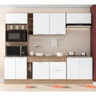 Cozinha Compacta 9 Portas 2 Gavetas Com Balcão Tampo Ferrara