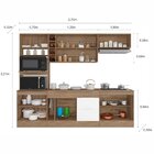 Cozinha Compacta 9 Portas 2 Gavetas Com Balcão Tampo Ferrara