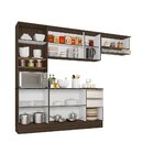 Cozinha Compacta 9 Portas 2 Gavetas Com Balcão Tampo Paris