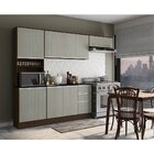 Cozinha Compacta 9 Portas 2 Gavetas Com Balcão Tampo Paris