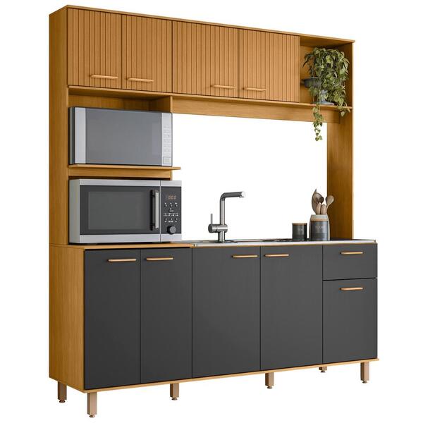 Cozinha Compacta 9 Portas Ripado 15026 Pln