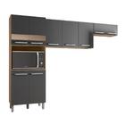 Cozinha Compacta 9 Portas Venado Carvalho Grafite