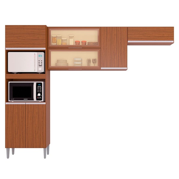 Cozinha Compacta  7 Portas E 1 Gaveta Aline-poquema - Capucci