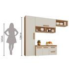 Cozinha Compacta  Aérea Com 04 Portas E 02 Gavetas Smart Cor