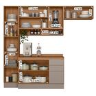 Cozinha Compacta Acacia 240cm Com 7 Portas 3 Gavetas Rodape